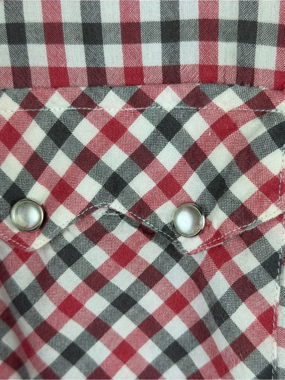 Polo by Ralph Lauren | Red, White & Grey Check Short-Sleeve Button-Down | XL